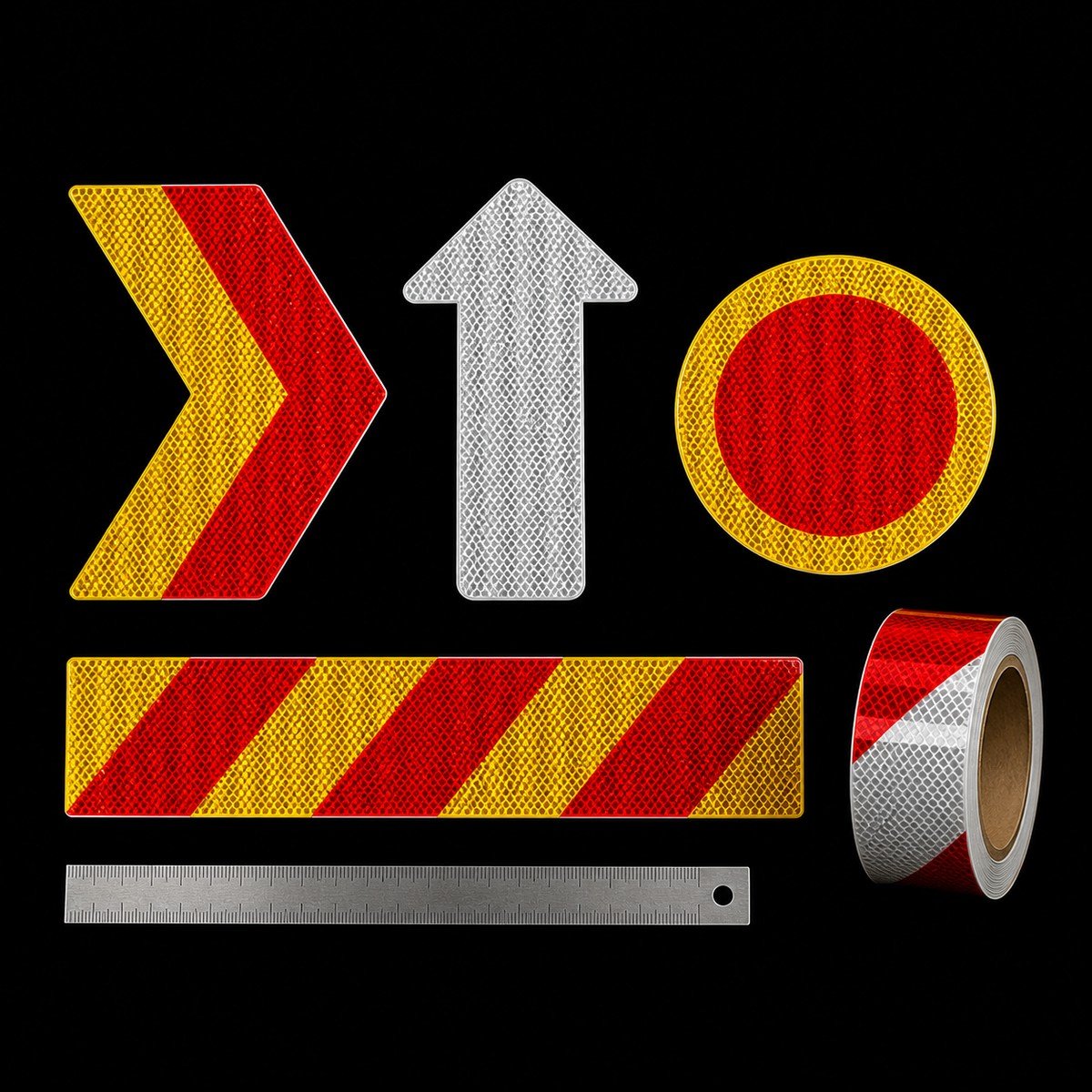 Custom reflective vehicle markings and OEM safety decals