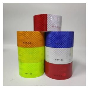 Fluorescent and multicolor reflective tape rolls for trucks