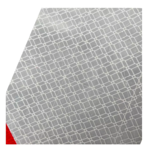 Metallized reflective tape surface pattern close-up