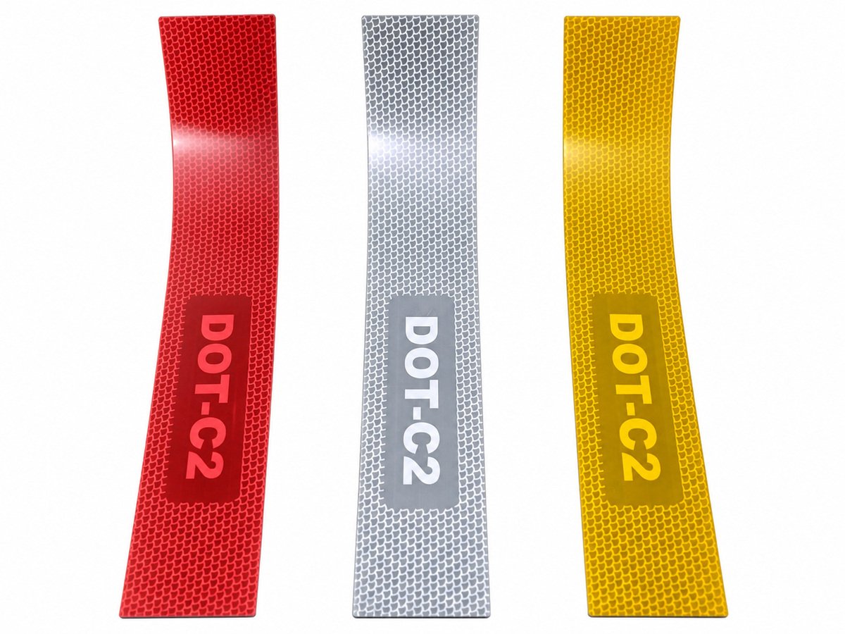 Solid-color metallized reflective tape material detail