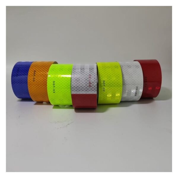 Reflective tape color range in blue yellow fluorescent white and red