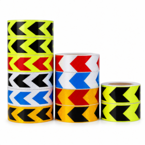 Multicolor PVC arrow reflective warning tape rolls