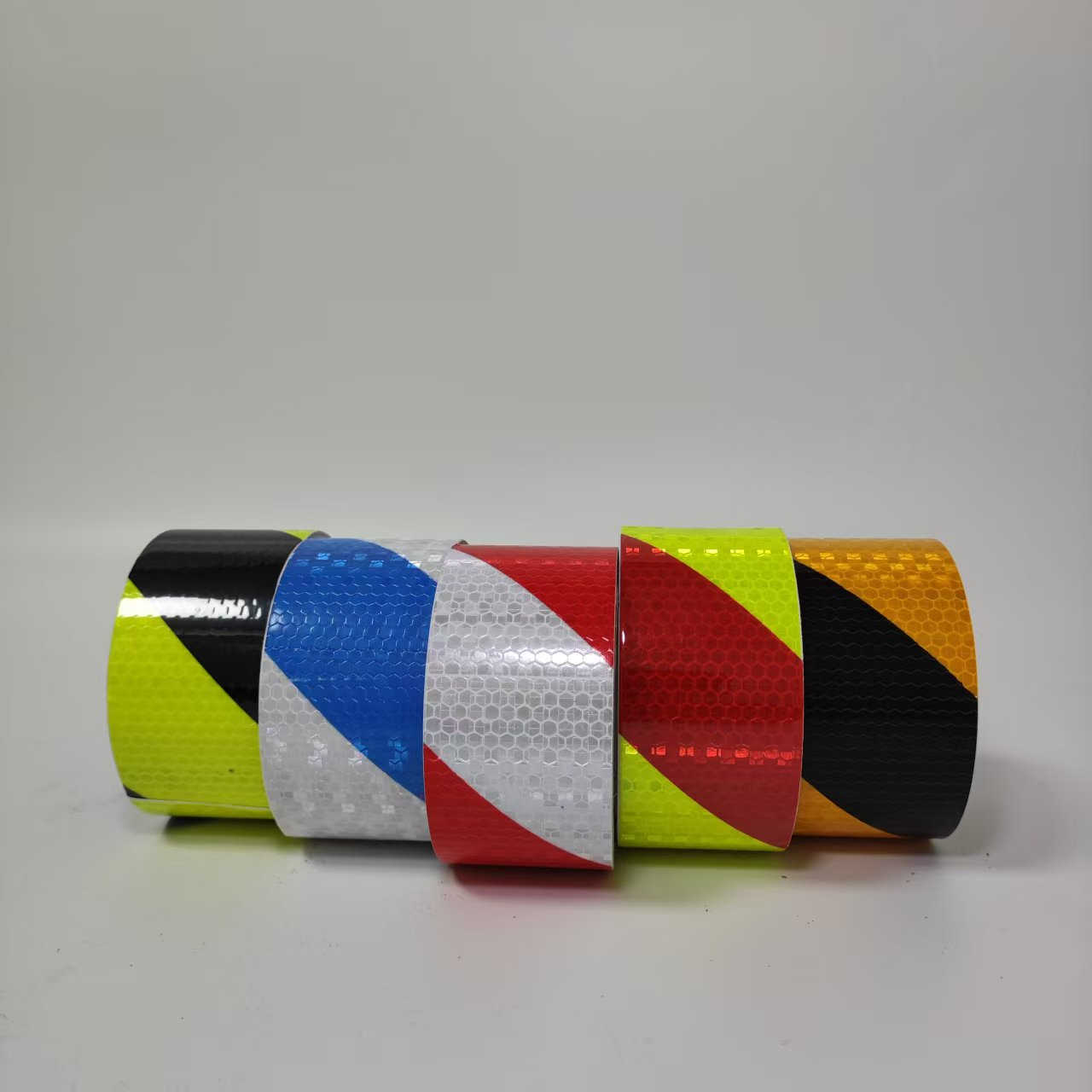 PVC diagonal stripe reflective tape color range