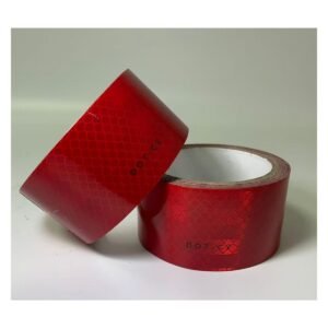 Red reflective tape roll for commercial vehicle marking