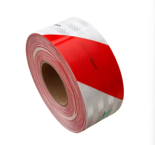 Red & White Prismatic Reflective Truck Marking Tape
