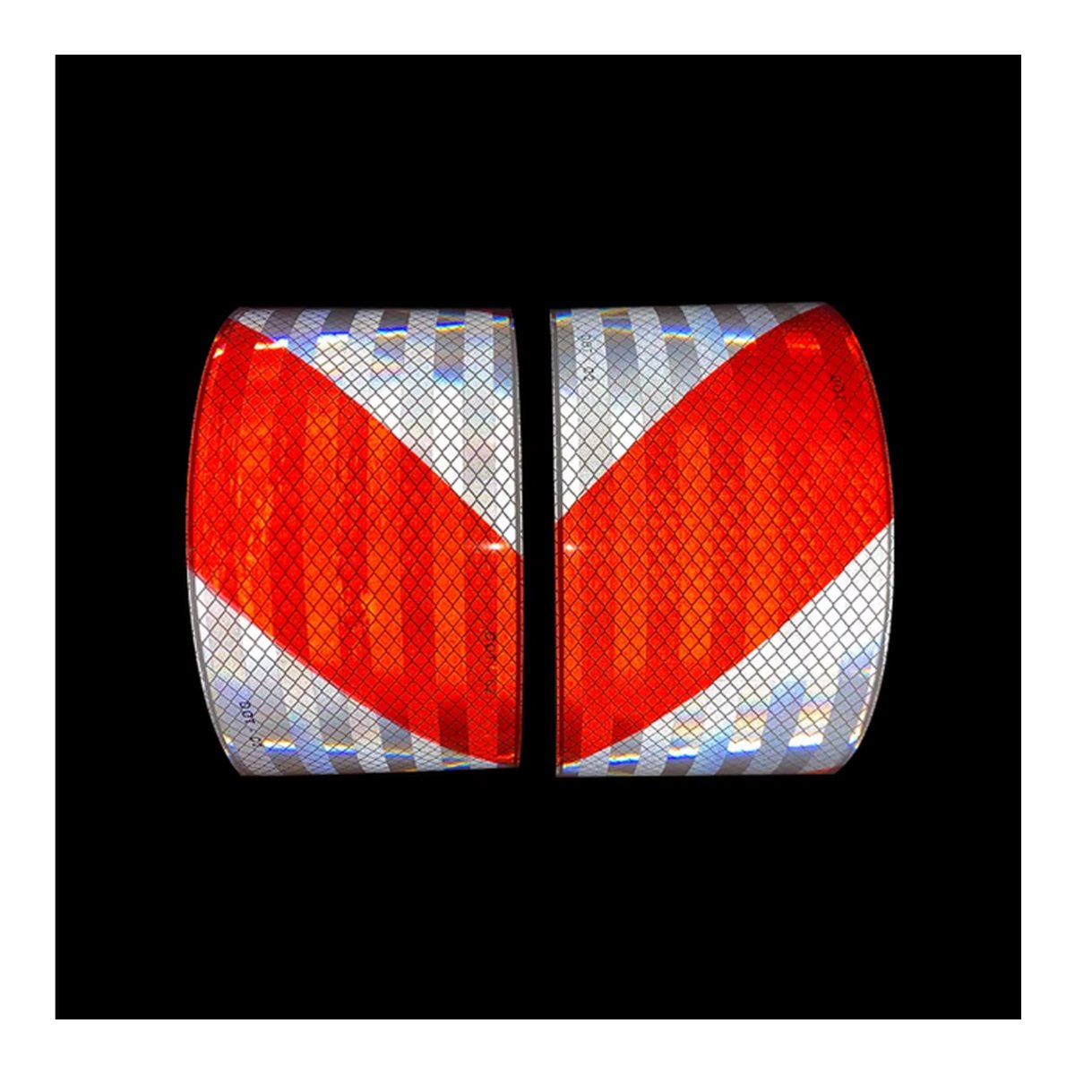 Reflective tape appearance under strong direct illumination