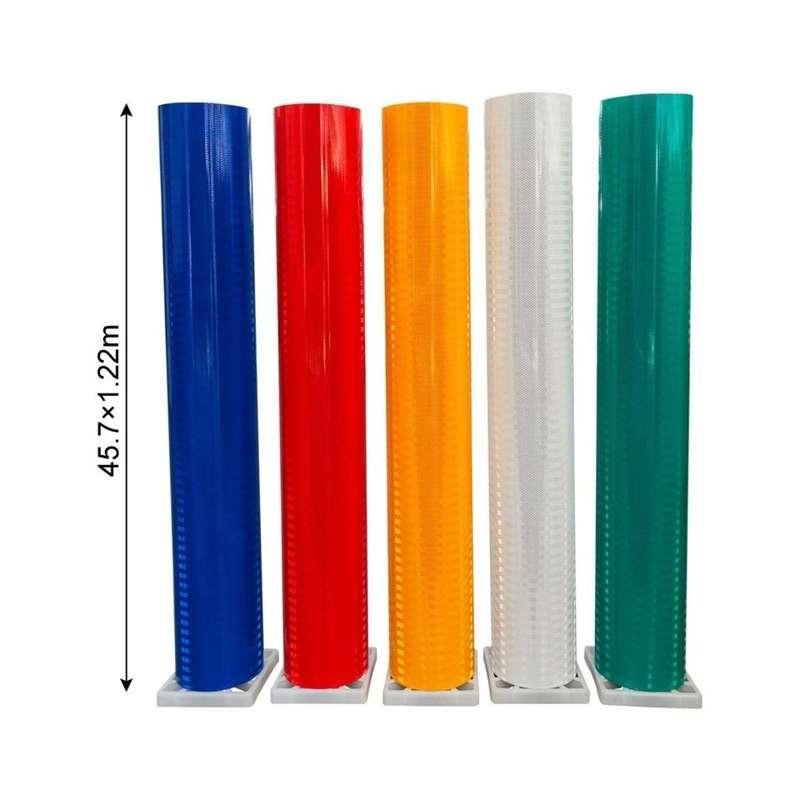 Blue red yellow white and green prismatic reflective sheeting rolls