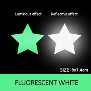 Star-shaped sample showing luminous and reflective effects