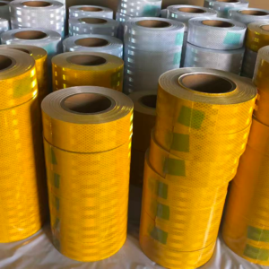Yellow and silver reflective tape bulk rolls