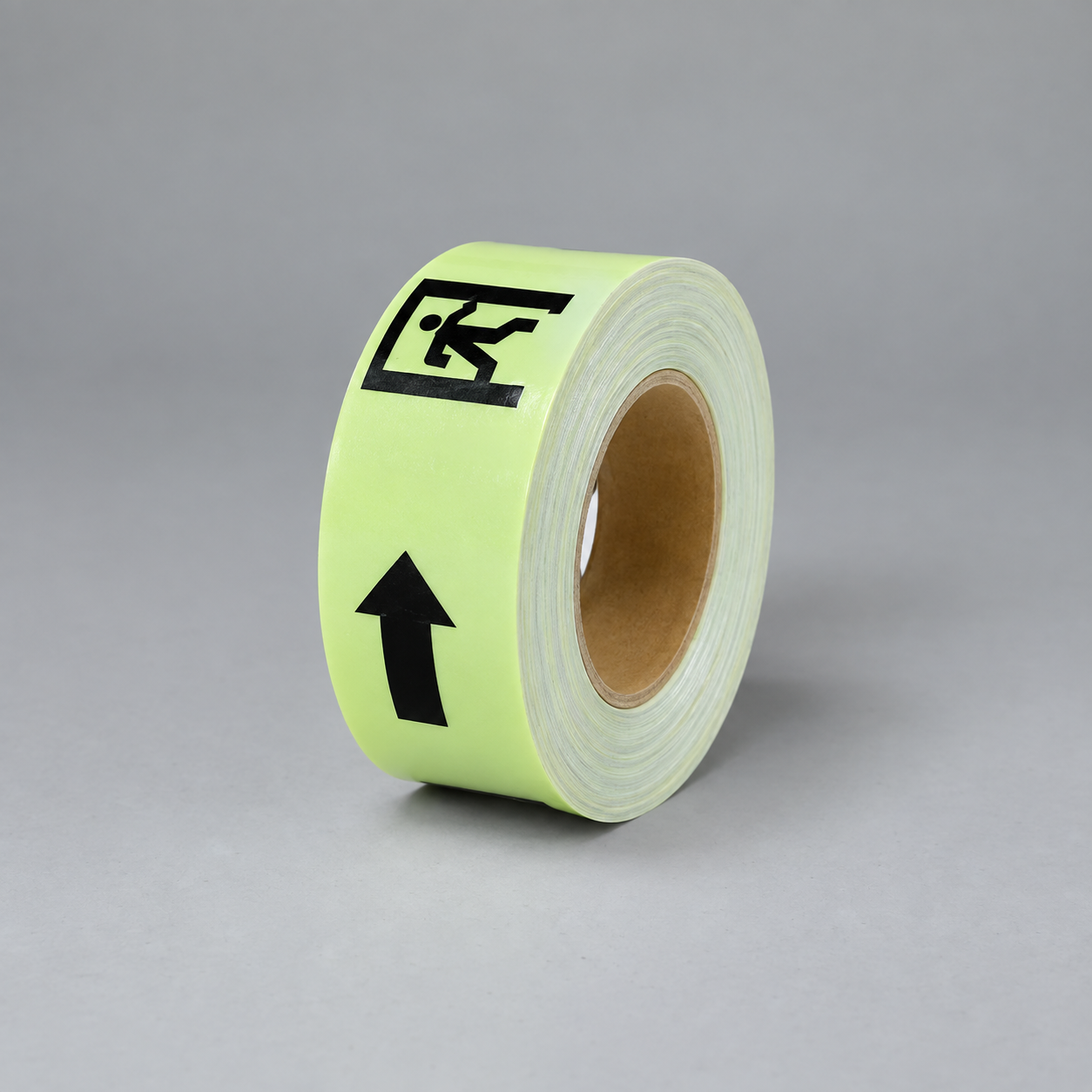 Black Exit Symbols glow-in-the-dark tape roll