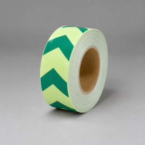 Green Chevrons glow-in-the-dark tape roll