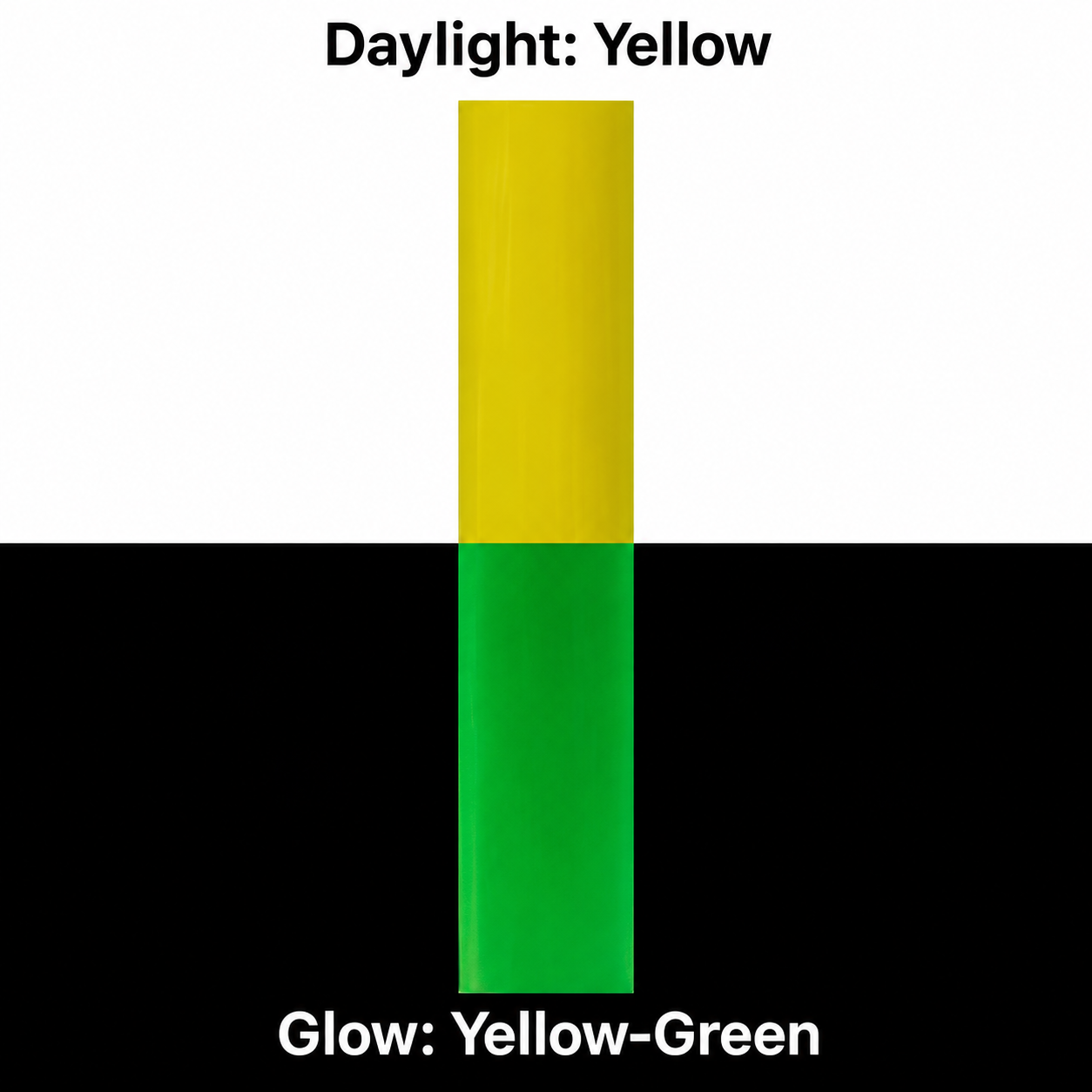 Yellow daylight and yellow-green afterglow photoluminescent film