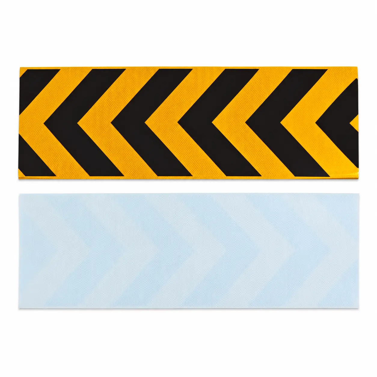 UV-printed chevron reflective sticker front and pale reverse side