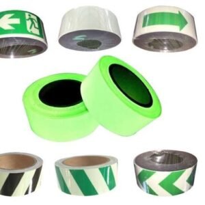 Assorted printed and plain luminous tape designs