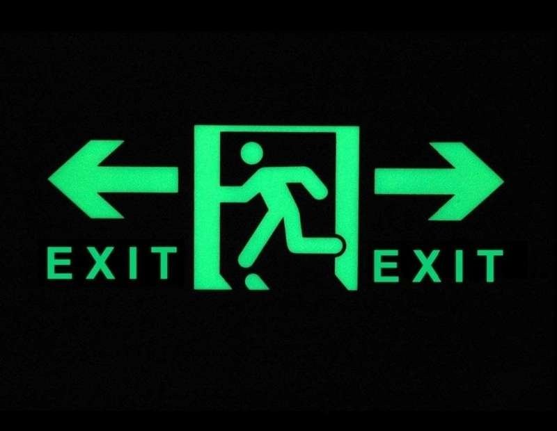 PET or PVC Luminous EXIT and Warning Tape — product detail