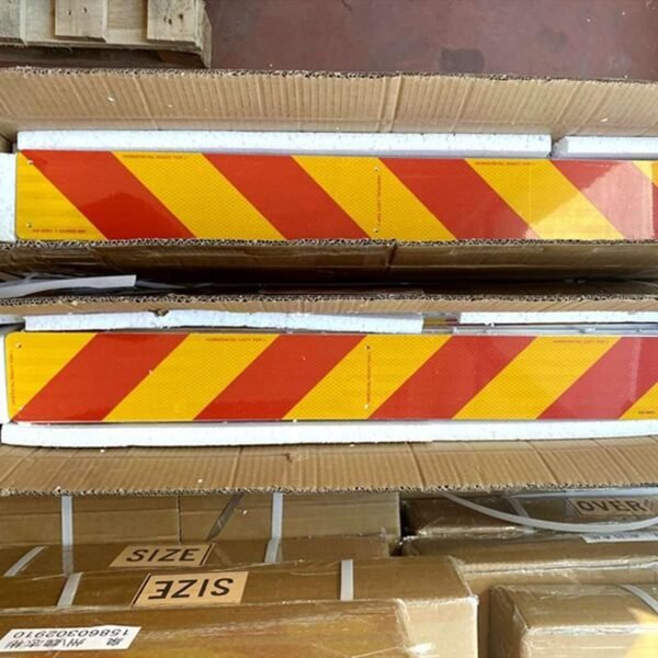 Diagonal Red and Yellow Reflective Vehicle Marker Panels — product detail