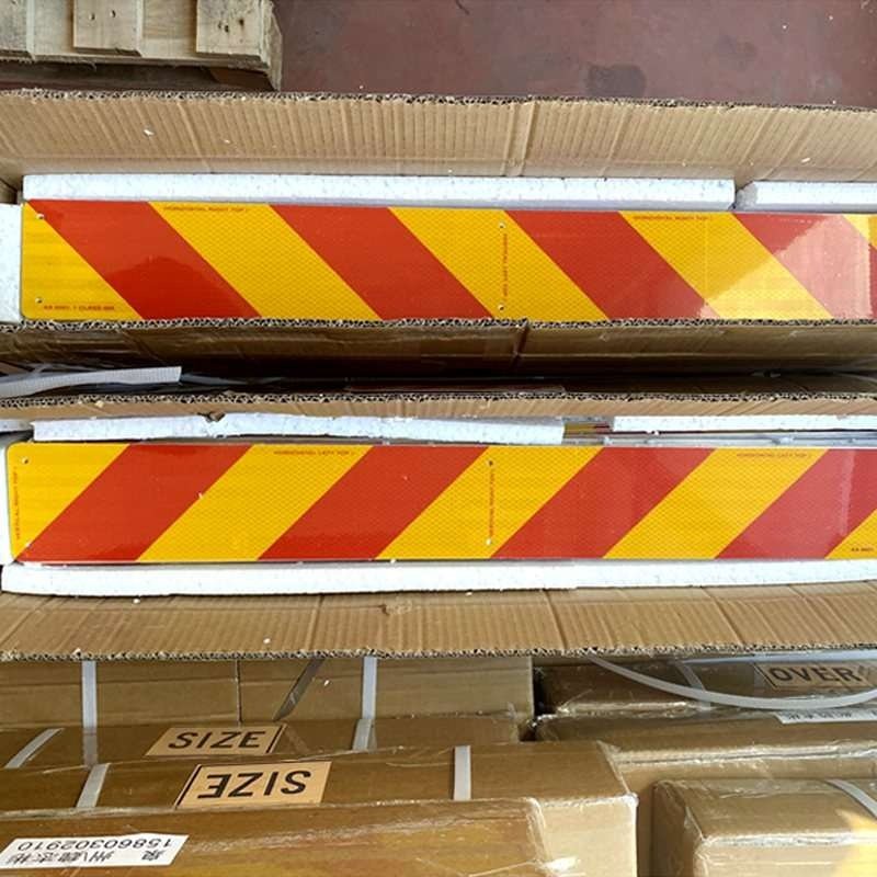 Diagonal Red and Yellow Reflective Vehicle Marker Panels — product detail