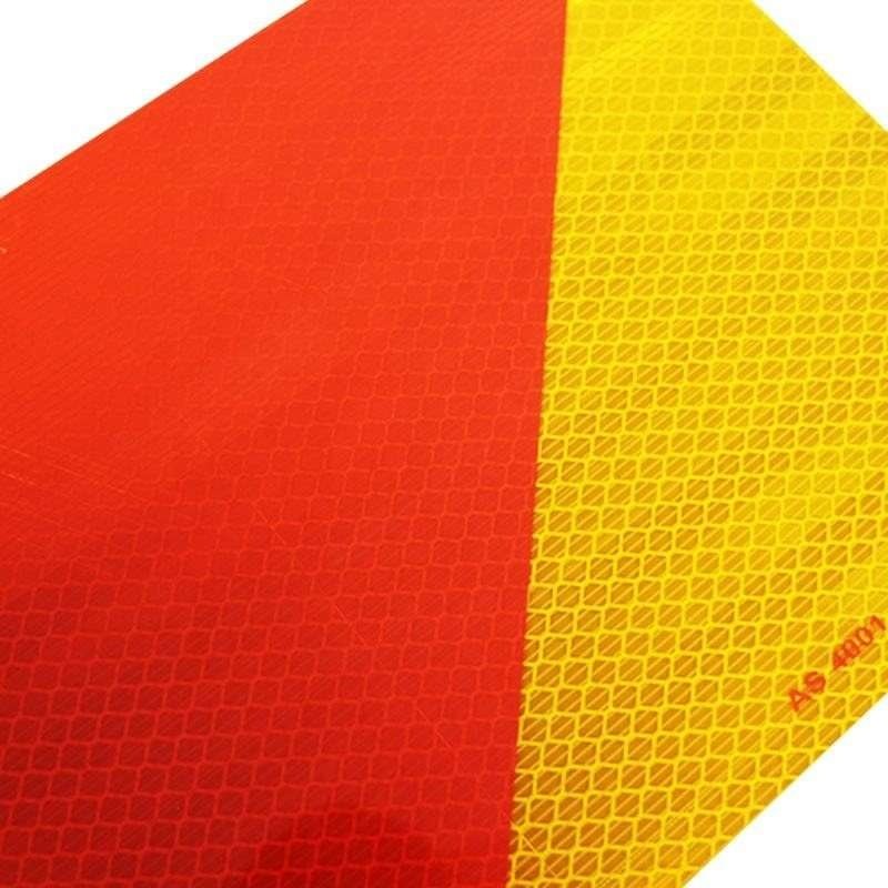 Diagonal Red and Yellow Reflective Vehicle Marker Panels — product detail