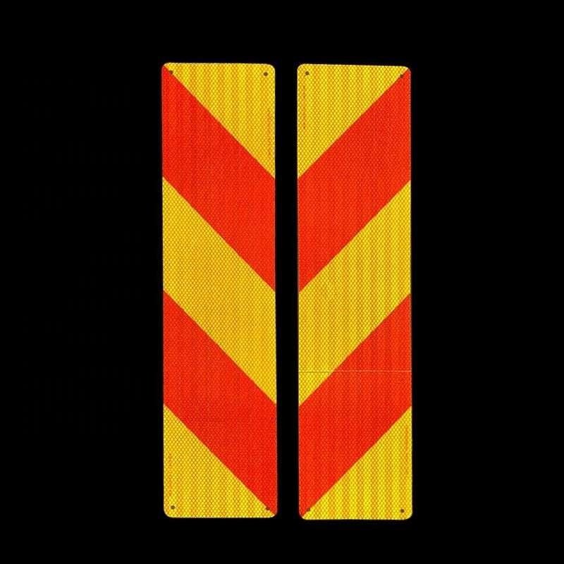 Diagonal Red and Yellow Reflective Vehicle Marker Panels — product detail