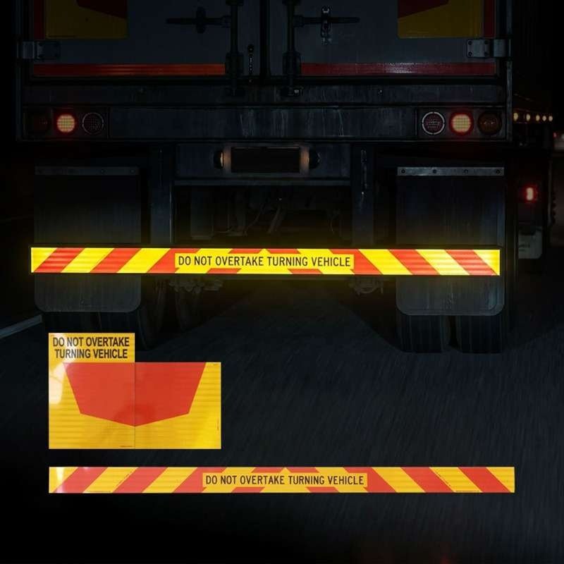 800 × 100 mm Reflective Rear Marker Plate Pair — product detail
