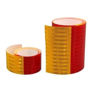Red and Yellow Microprismatic PVC Reflective Strips — product detail