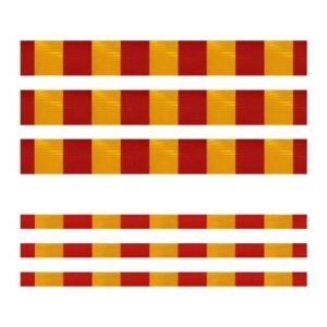 Red and Yellow Microprismatic PVC Reflective Strips — product detail