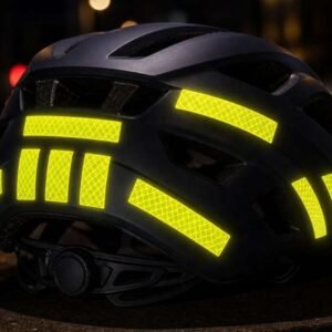Fluorescent Yellow Reflective Helmet and Bicycle Sticker Sheet — product detail