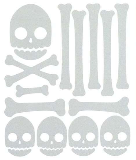 Reflective Skull and Crossbones Sticker Kits — product detail