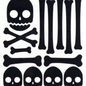 Reflective Skull and Crossbones Sticker Kits — product detail