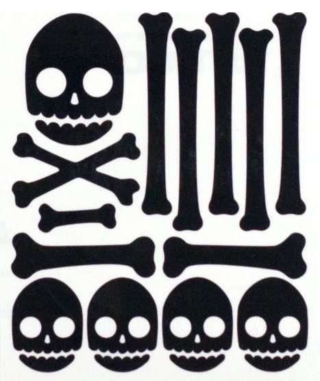 Reflective Skull and Crossbones Sticker Kits — product detail