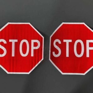 Octagonal Reflective STOP Sign Stickers — product detail