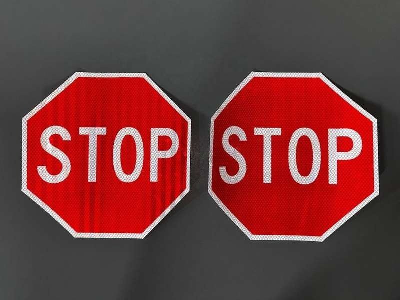 Octagonal Reflective STOP Sign Stickers — product detail