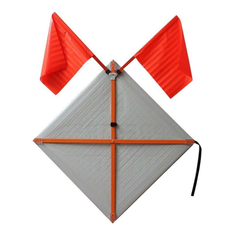 BE PREPARED TO STOP Reflective Roll-Up Sign with Flags and Stand — product detail