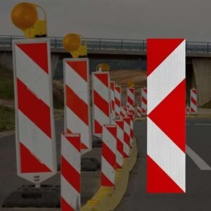 100 × 25 cm Red and White Reflective Delineator Stickers — product detail