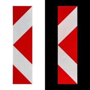 100 × 25 cm Red and White Reflective Delineator Stickers — product detail