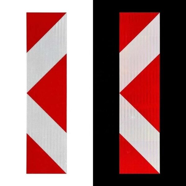 100 × 25 cm Red and White Reflective Delineator Stickers — product detail