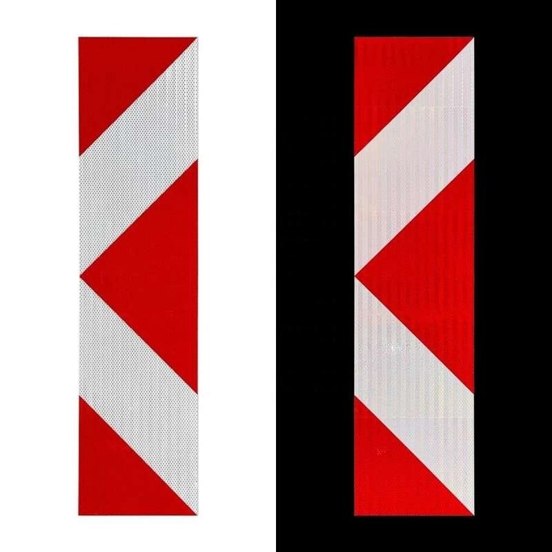 100 × 25 cm Red and White Reflective Delineator Stickers — product detail