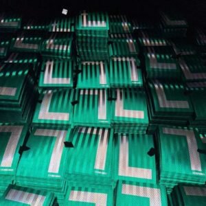 Green and White Reflective L Driver Stickers — product detail