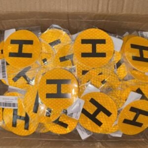 Round Yellow Reflective H Stickers — product detail