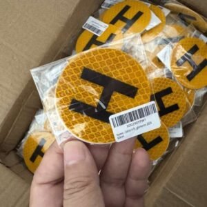 Round Yellow Reflective H Stickers — product detail