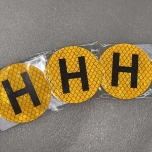Round Yellow Reflective H Stickers — product detail