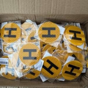 Round Yellow Reflective H Stickers — product detail