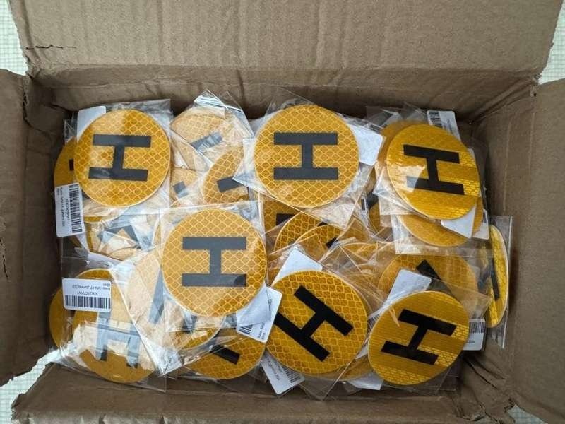 Round Yellow Reflective H Stickers — product detail