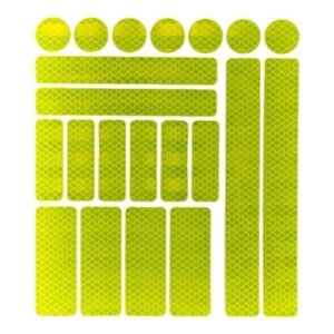 Reflective decal sheet with circles and rectangular strips