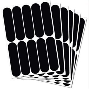 Black rounded reflective strip decal sheets