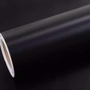 Black sign-making film with light-colored release liner