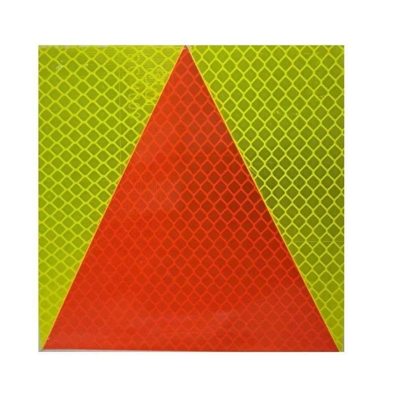 Front view of reflective triangle probation plate design