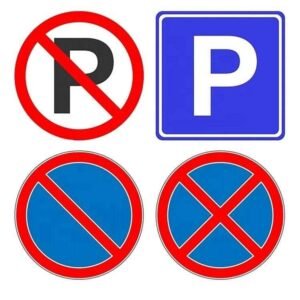 Parking and parking restriction symbol artwork options
