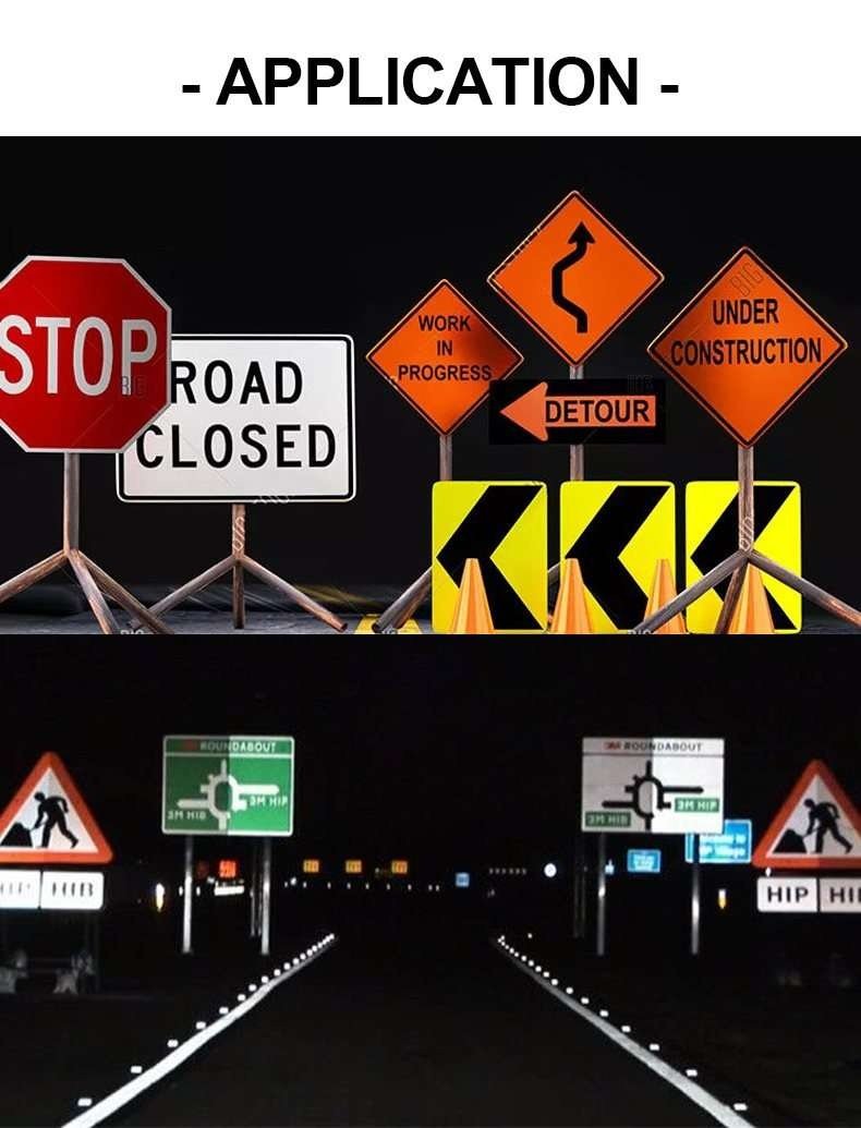 Self-Adhesive PET Prismatic Reflective Sheeting for Road Signs — product detail