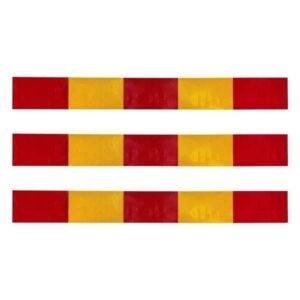 Red and Yellow Microprismatic PVC Reflective Strips — product detail